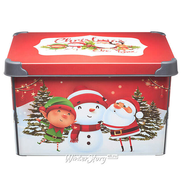 Коробка для хранения елочных игрушек Веселая Компания - New Year 41*30 см красная Koopman (Купман)