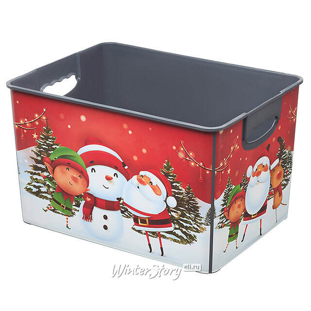 Коробка для хранения елочных игрушек Веселая Компания - New Year 41*30 см красная Koopman (Купман)