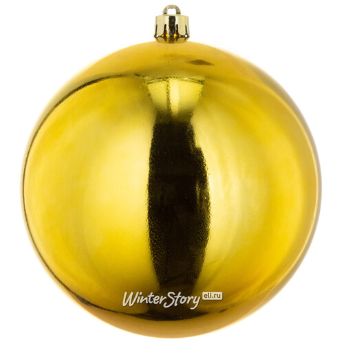 Пластиковый шар 25 см насыщенно-золотой глянцевый, Winter Decoration Winter Deco