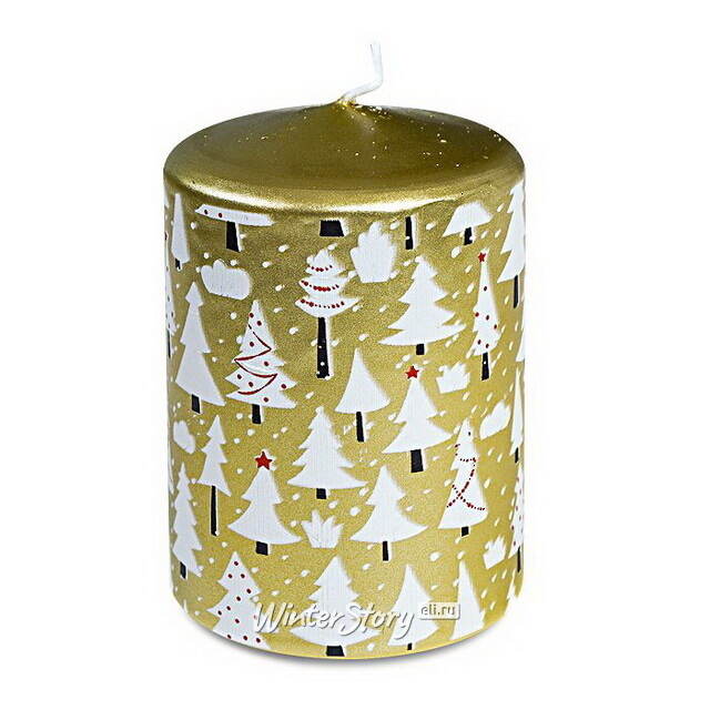 Новогодняя свеча Golden Forest 8 см Омский Свечной