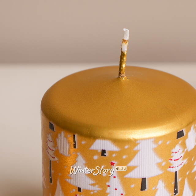 Новогодняя свеча Golden Forest 8 см Омский Свечной