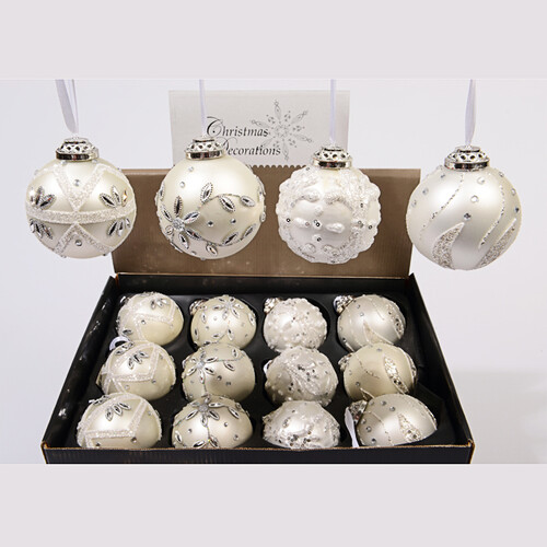Набор стеклянных шаров "ИМПЕРСКОЕ СОКРОВИЩЕ", 8 см, 12 шт Kaemingk