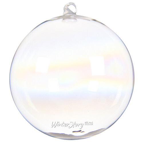 Стеклянный елочный шар Мыльный Пузырь 15 см прозрачный перламутр Kaemingk