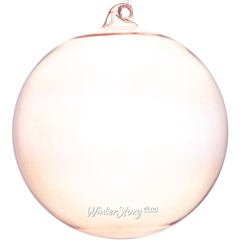 Стеклянный елочный шар Мыльный Пузырь 15 см розовый перламутр Kaemingk