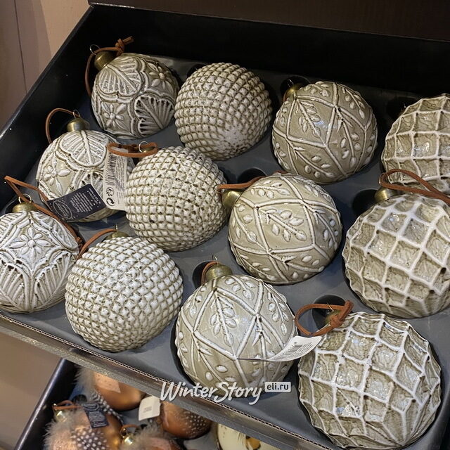 Набор винтажных елочных шаров Умбрия 8 см, 7 шт, стекло уцененный Kaemingk