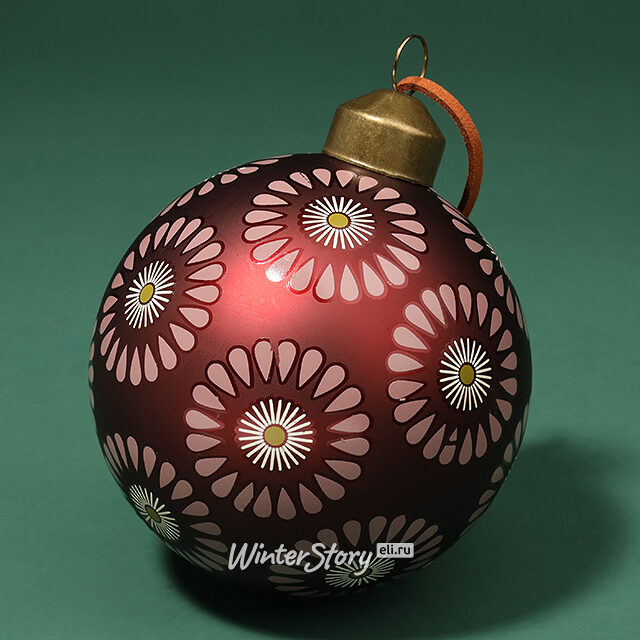 Набор стеклянных шаров Maurizio Clomodo 8 см бургунди, 3 шт Kaemingk