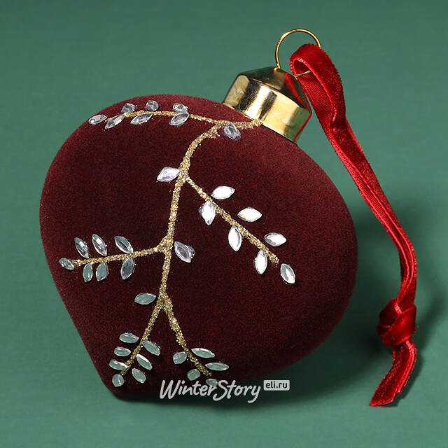 Набор стеклянных шаров Capottera 8 см бордовый, 3 шт Kaemingk