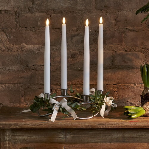 Набор столовых свечей с имитацией пламени Lola 28.5 см, 4 шт с пультом управления, на батарейках Star Trading