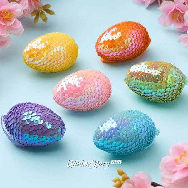 Пасхальные подвески Яйца - Color Easter 6 см, 6 шт Koopman