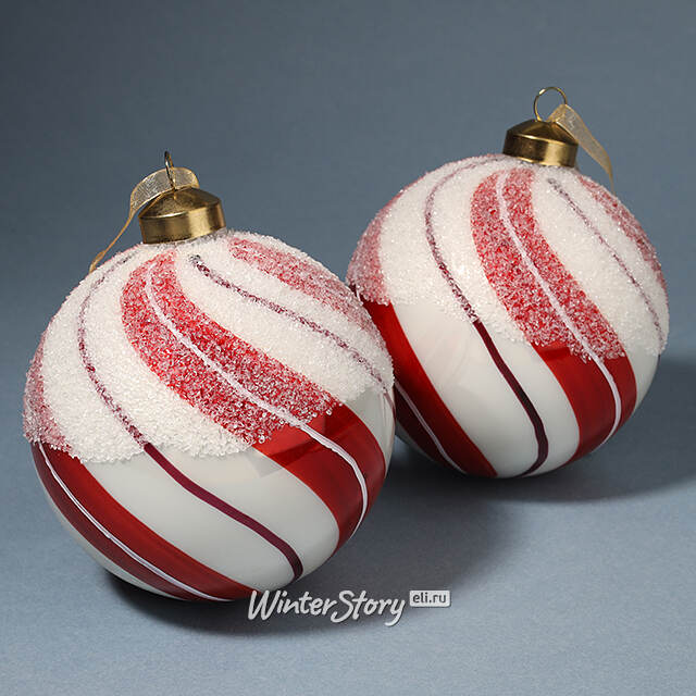 Набор стеклянных шаров Cassolla Magre 10 см, 2 шт Kaemingk