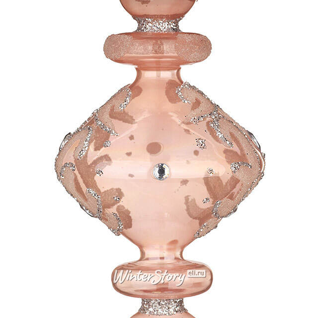 Набор стеклянных елочных игрушек Barbiano 24 см пудровые, 2 шт Kaemingk