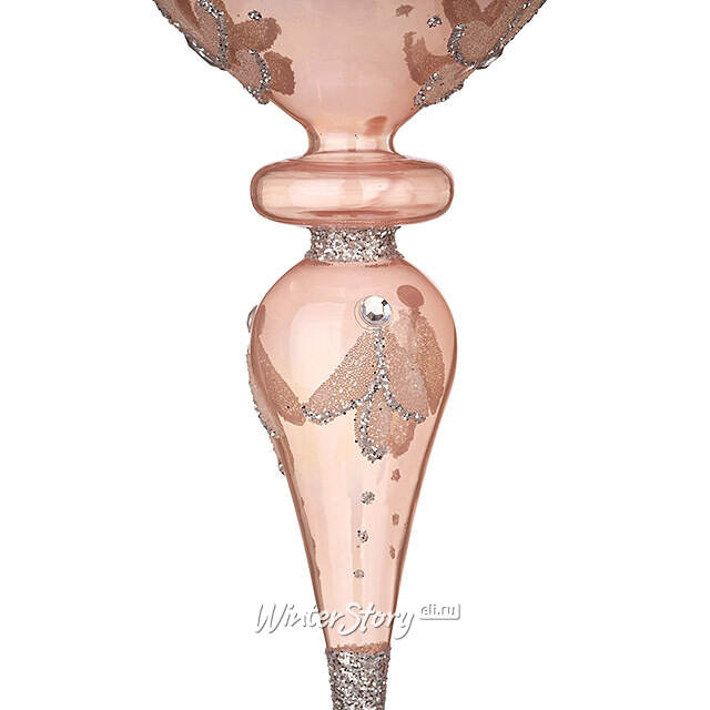 Набор стеклянных елочных игрушек Barbiano 24 см пудровые, 2 шт Kaemingk