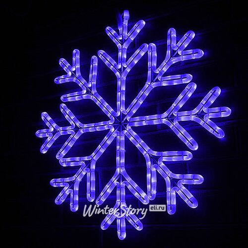 Снежинка из дюралайта, уличная, 60*60 см, синий, IP65 Экорост