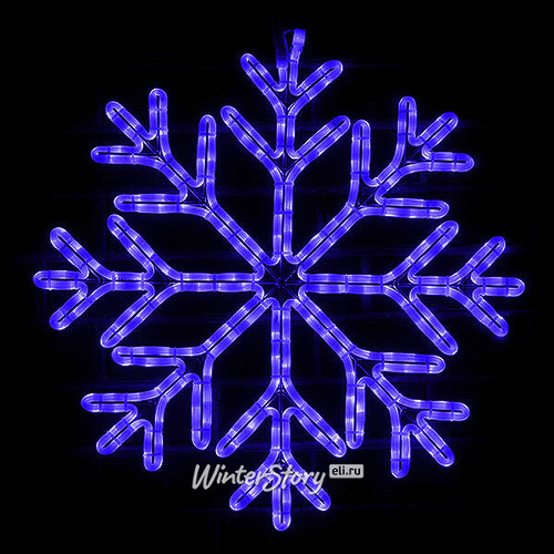 Снежинка из дюралайта, уличная, 60*60 см, синий, IP65 Экорост