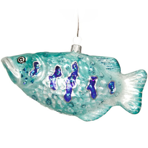 Стеклянная елочная игрушка Рыбка Джованни 10 см, подвеска GMC z.o.o.