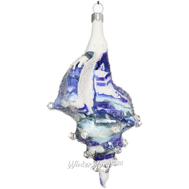 Стеклянная елочная игрушка Ракушка Бермудских островов 14 см, подвеска GMC z.o.o.