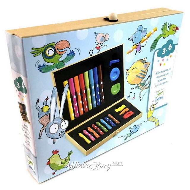 Мини художественный набор в чемоданчике, 22 предмета DJECO