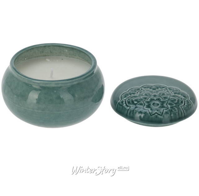 Ароматическая свеча Barnsley Sage 9 см зеленая Koopman