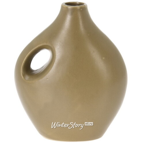 Фарфоровая ваза кувшин Cremato 20*16 см оливковая Koopman