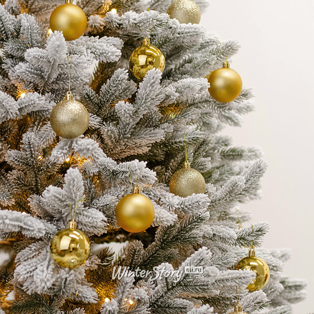 Набор пластиковых шаров Celebration 6 см золото, 12 шт Winter Deco