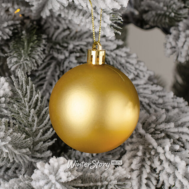 Набор пластиковых шаров Celebration 6 см золото, 12 шт Winter Deco