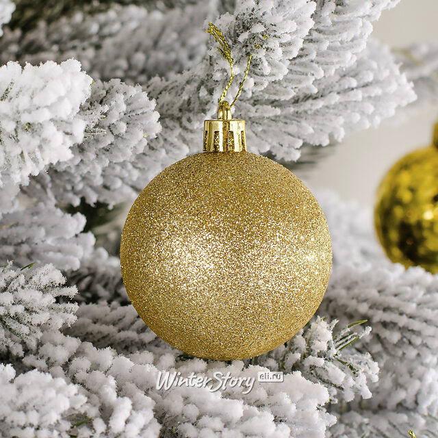 Набор пластиковых шаров Celebration 6 см золото, 12 шт Winter Deco