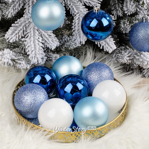 Набор пластиковых шаров Celebration 6 см королевский синий, 12 шт Winter Deco