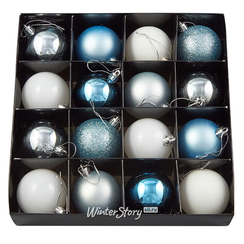 Коллекция пластиковых шаров Salute - Небосвод Айвенго 6 см, 16 шт Winter Deco