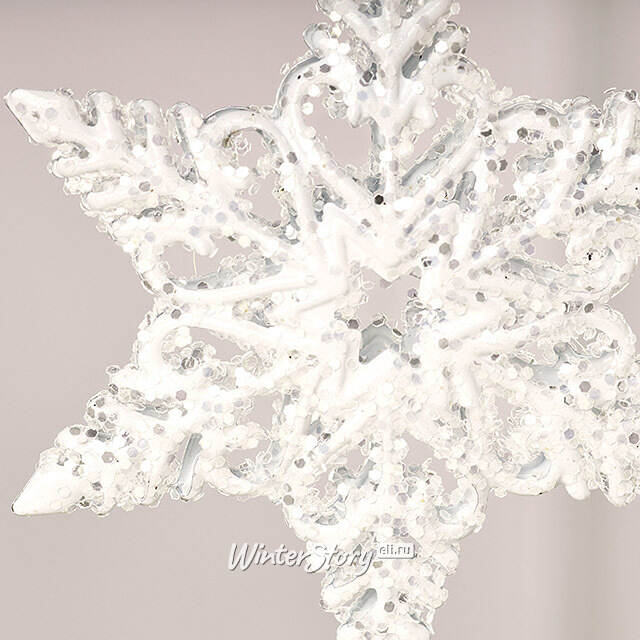 Набор елочных игрушек Снежинки - West Linton 8 см, 2 шт Winter Deco