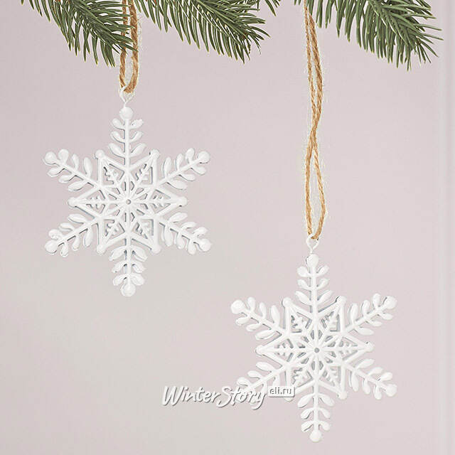 Набор елочных игрушек Снежинки - West Auckland 8 см, 2 шт Winter Deco