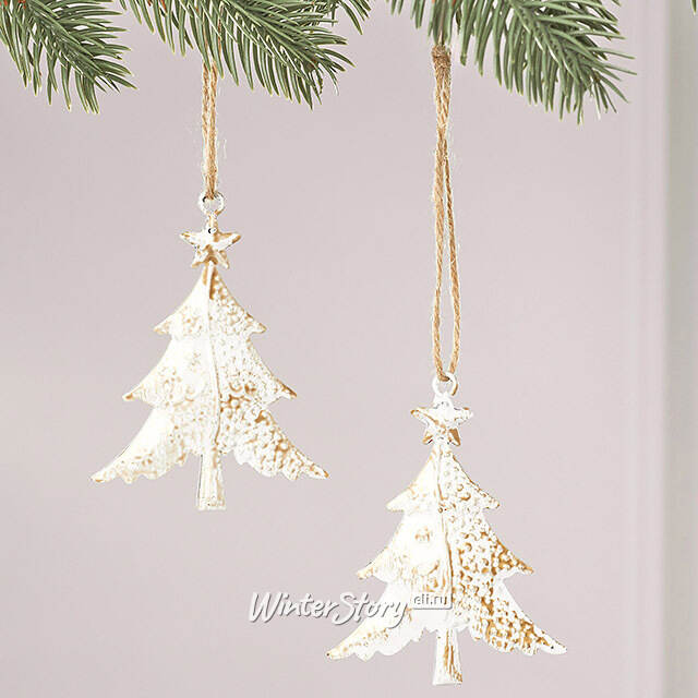 Набор елочных игрушек Елочки Westbury 8 см, 2 шт Winter Deco