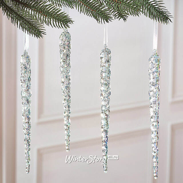 Набор елочных игрушек Сосульки - Loreto Aprutino 23 см, 4 шт Winter Deco