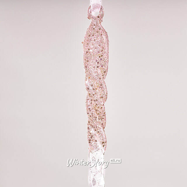 Набор елочных игрушек Сосульки Beckington 22 см розовый, 4 шт Winter Deco