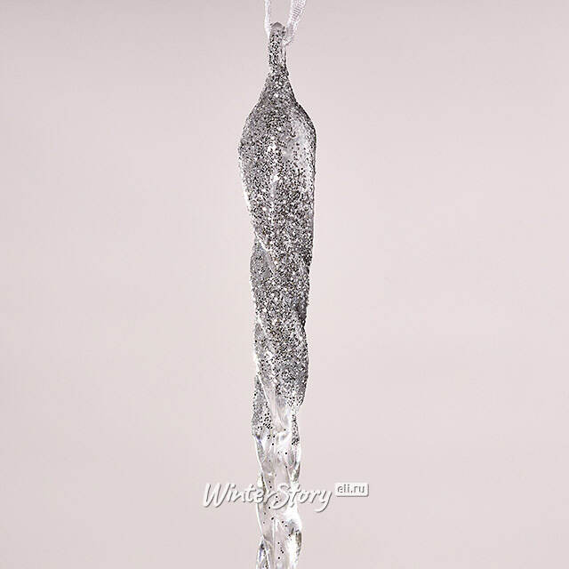 Набор елочных игрушек Сосульки Beckington 22 см серебряный, 4 шт Winter Deco
