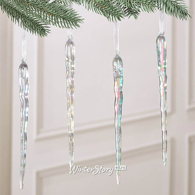 Набор елочных игрушек Сосульки Chromatic Liquid 20 см, 4 шт Winter Deco