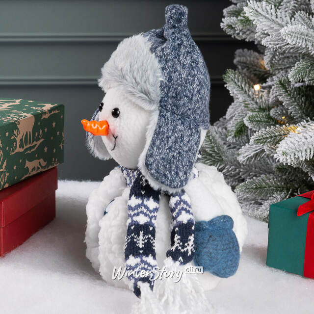 Новогодняя фигура Снеговик Дельф в шапке 25 см Winter Deco