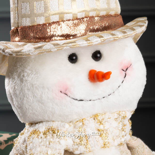 Новогодняя фигура Снеговик Билли в шляпе 33 см Winter Deco