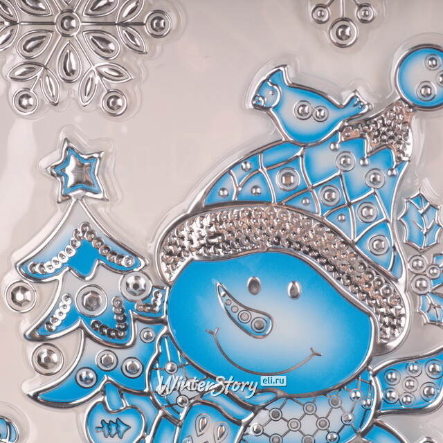 Новогодние наклейки на окно Снеговики - Морозная Фантазия 37*22 см Winter Deco