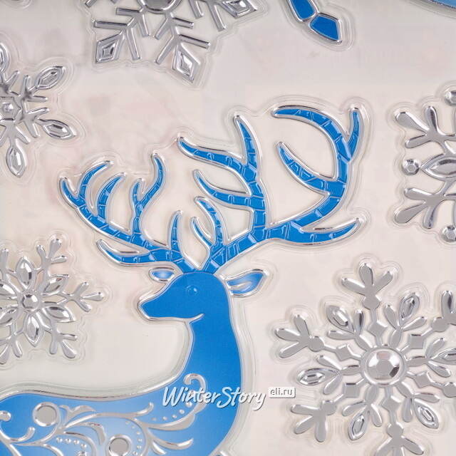 Новогодние наклейки на окно Зимняя Радость 43*28 см Winter Deco