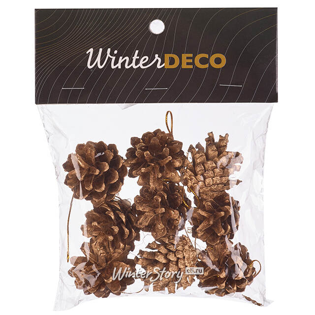 Шишки для декора - Дары Сезона 4 см, 9 шт Winter Deco