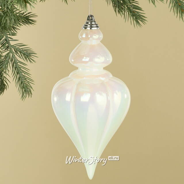 Елочная игрушка Сосулька Medley 23 см белая, пластик Winter Deco