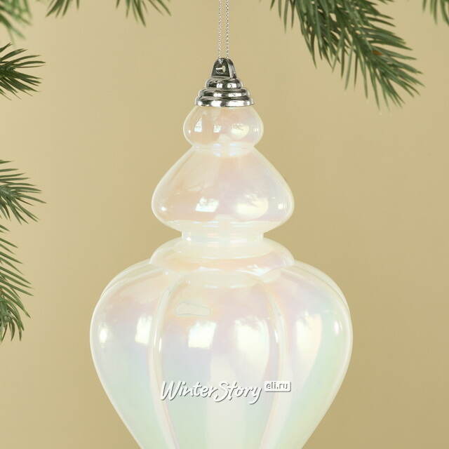 Елочная игрушка Сосулька Medley 23 см белая, пластик Winter Deco