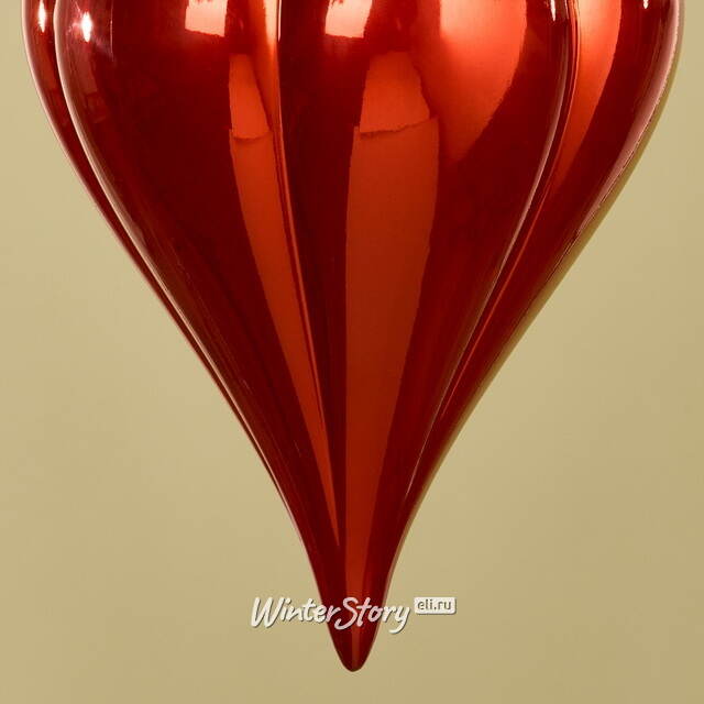 Елочная игрушка Сосулька Medley 23 см красная, пластик Winter Deco