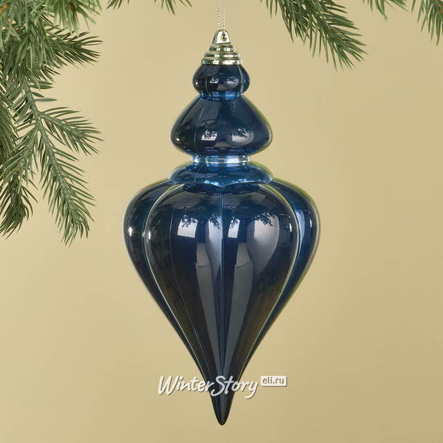 Елочная игрушка Сосулька Medley 23 см синяя, пластик Winter Deco