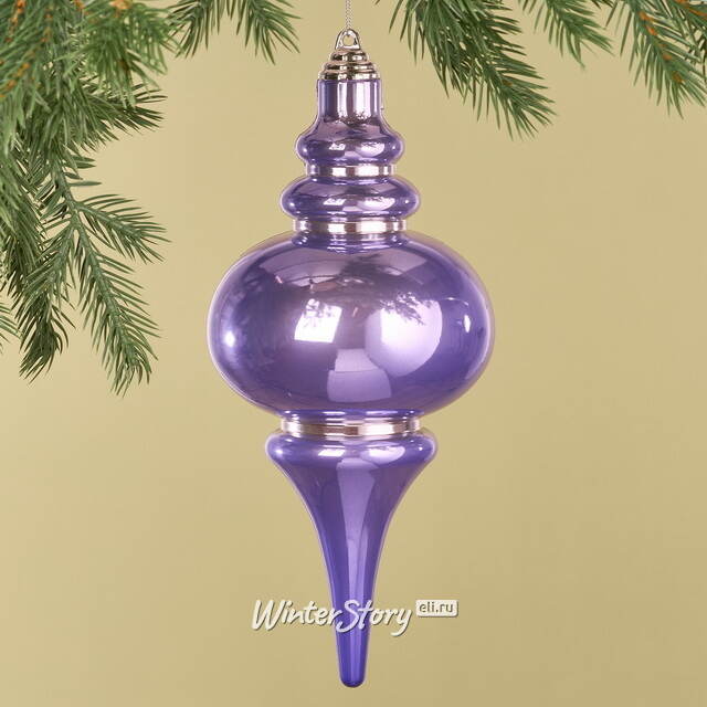 Елочная игрушка Сосулька Muliphein 25 см фиолетовая, пластик Winter Deco