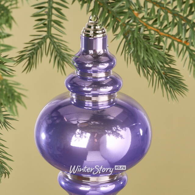Елочная игрушка Сосулька Muliphein 25 см фиолетовая, пластик Winter Deco