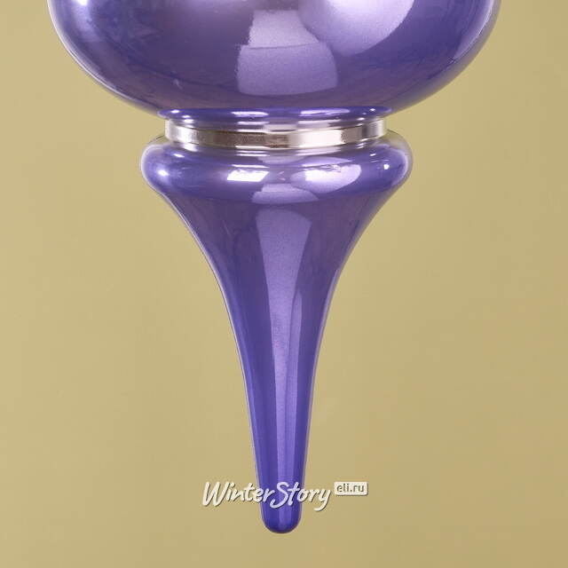 Елочная игрушка Сосулька Muliphein 25 см фиолетовая, пластик Winter Deco