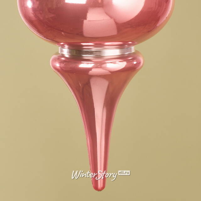 Елочная игрушка Сосулька Muliphein 25 см розовая, пластик Winter Deco