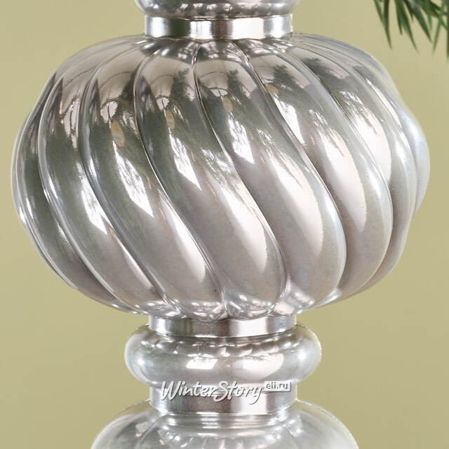 Елочная игрушка Сосулька Capella 26 см серебряная, пластик Winter Deco