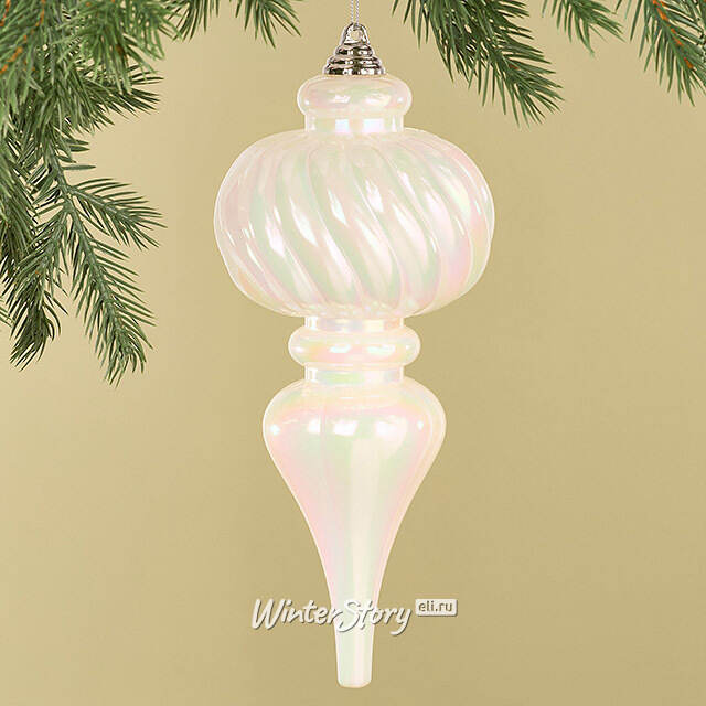 Елочная игрушка Сосулька Capella 26 см белая, пластик Winter Deco